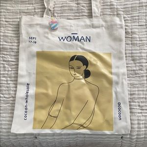 Canvas shoulder tote bag